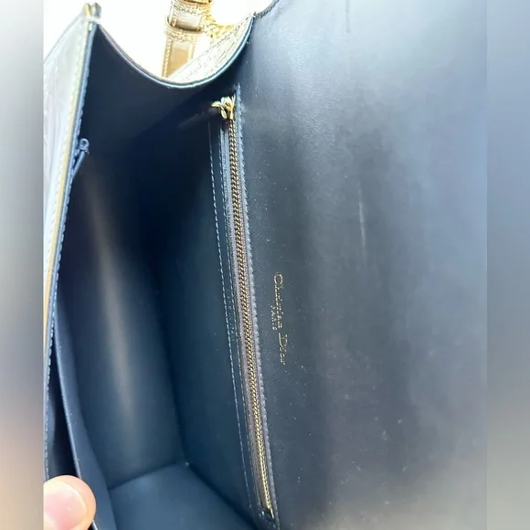 Dior Legacy Diorama Bag - Champagne MicroCannage Patent Leather - Picture 9 of 11